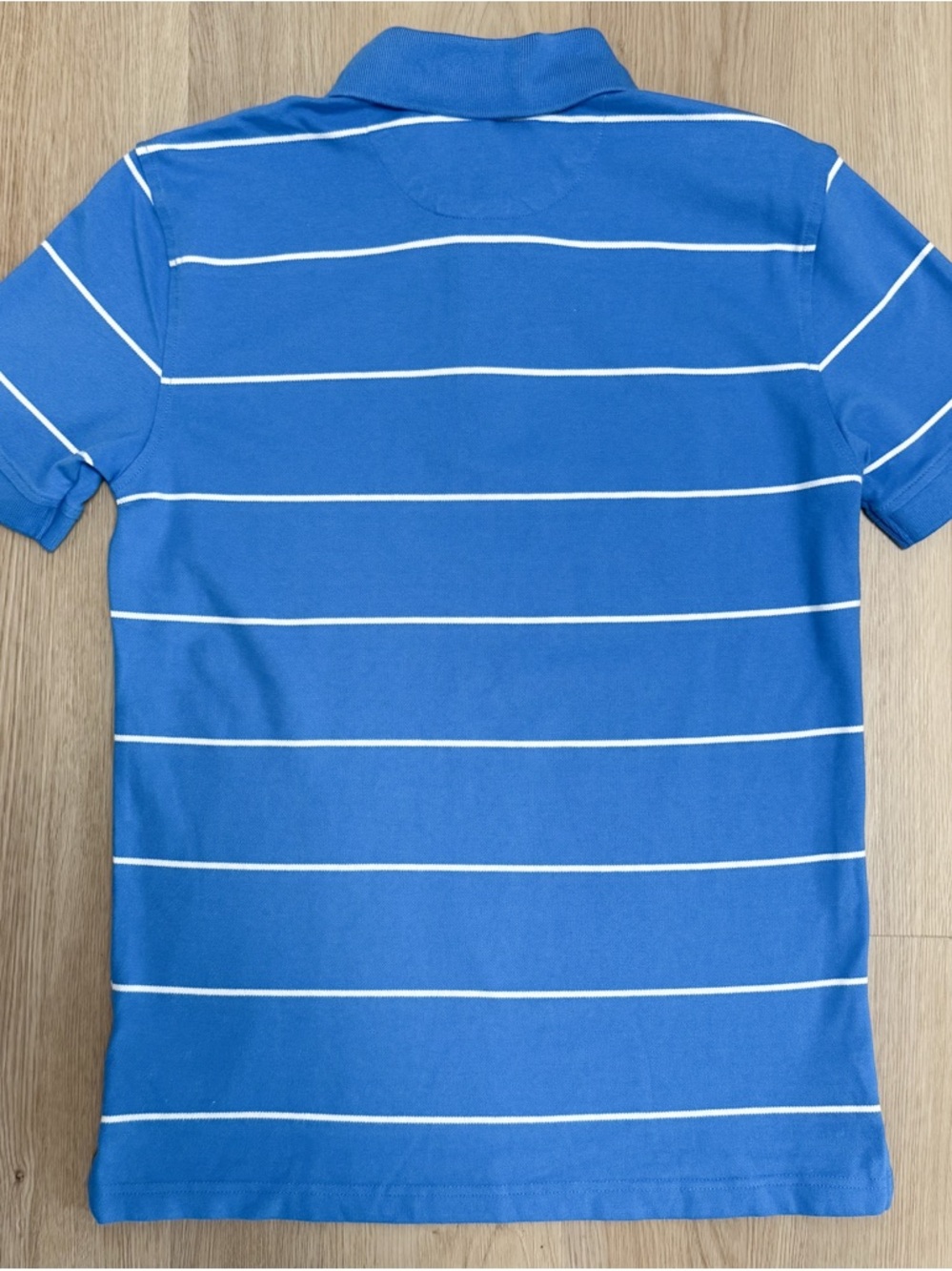 Brooks Brothers Blue White Stripe Pique Slim Fit Short Sleeve Polo New XS - Picture 5 of 8